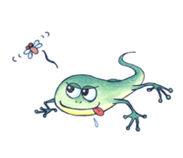 A tortoise and a gecko and slug sticker #4534946