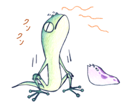 A tortoise and a gecko and slug sticker #4534962