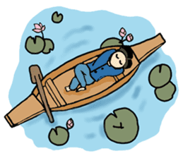 Ancient Thai man sticker #4535352