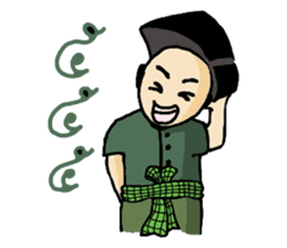 Ancient Thai man sticker #4535365