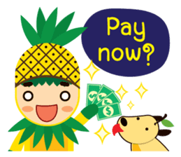 (HELP!ONLINE SHOP)Pine+Apple&Mango2(ENG) sticker #4537689