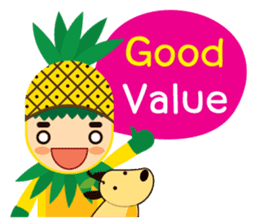(HELP!ONLINE SHOP)Pine+Apple&Mango2(ENG) sticker #4537694