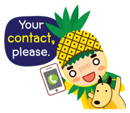 (HELP!ONLINE SHOP)Pine+Apple&Mango2(ENG) sticker #4537695