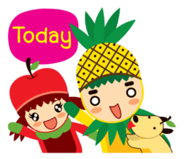 (HELP!ONLINE SHOP)Pine+Apple&Mango2(ENG) sticker #4537696