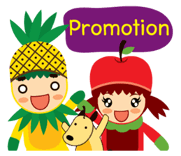 (HELP!ONLINE SHOP)Pine+Apple&Mango2(ENG) sticker #4537706