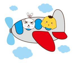 Poor Rabbit & Chick-long-legs sticker #4538861