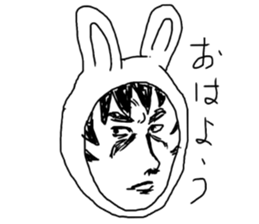 Manga rabbit sticker #4539052