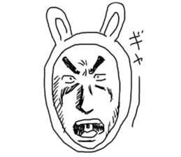 Manga rabbit sticker #4539053