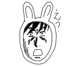 Manga rabbit sticker #4539054