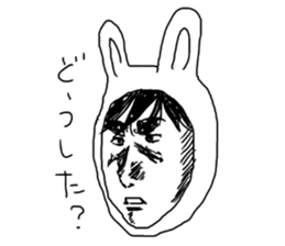Manga rabbit sticker #4539064