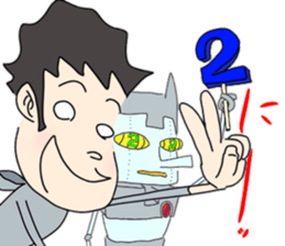 ZENTAI,rabbit&robot. 5th. sticker #4540196