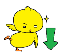 Nice reaction of the chick. sticker #4540461