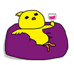 Nice reaction of the chick. sticker #4540474