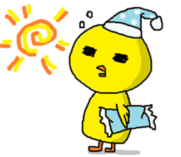 Nice reaction of the chick. sticker #4540479