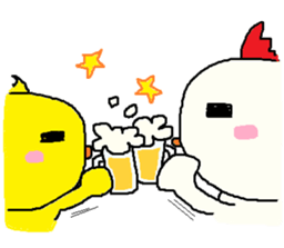 Nice reaction of the chick. sticker #4540486