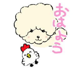 The toy poodle which is Afro sticker #4541465