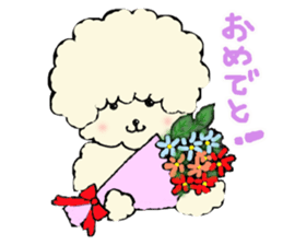 The toy poodle which is Afro sticker #4541470