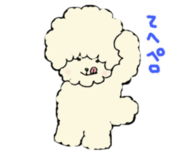 The toy poodle which is Afro sticker #4541475