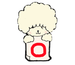 The toy poodle which is Afro sticker #4541480