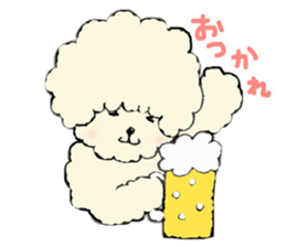 The toy poodle which is Afro sticker #4541486