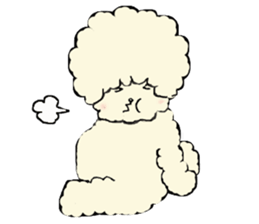 The toy poodle which is Afro sticker #4541501