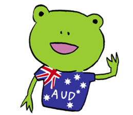 Fun FX trade with pretty Frog and Cat<2> sticker #4541833