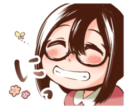 FUMICHAN(MEGANEKO glasses-wearing girl) sticker #4542104