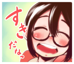 FUMICHAN(MEGANEKO glasses-wearing girl) sticker #4542110