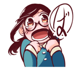 FUMICHAN(MEGANEKO glasses-wearing girl) sticker #4542114