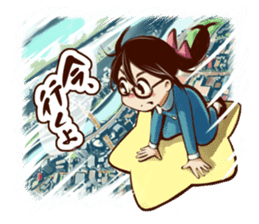 FUMICHAN(MEGANEKO glasses-wearing girl) sticker #4542124
