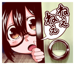 FUMICHAN(MEGANEKO glasses-wearing girl) sticker #4542128