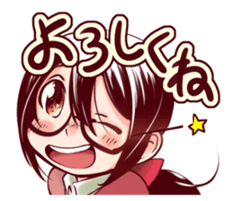 FUMICHAN(MEGANEKO glasses-wearing girl) sticker #4542129