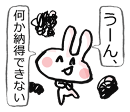 Anxiety rabbit Sticker sticker #4542545