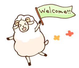 Marshmallow sheep sticker #4542789