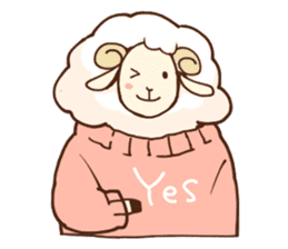 Marshmallow sheep sticker #4542790