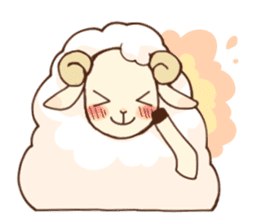 Marshmallow sheep sticker #4542813