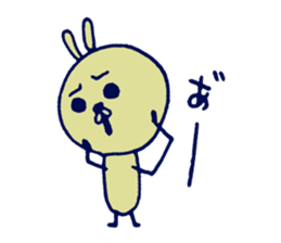 Cumbersome rabbit is cute. sticker #4544233