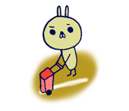 Cumbersome rabbit is cute. sticker #4544234