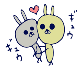 Cumbersome rabbit is cute. sticker #4544250