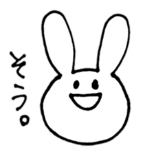 scribble cute rabbit sticker #4544584