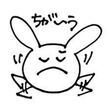 scribble cute rabbit sticker #4544585