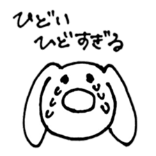 scribble cute rabbit sticker #4544586