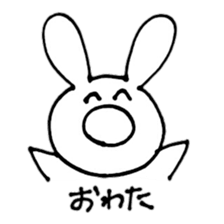 scribble cute rabbit sticker #4544588