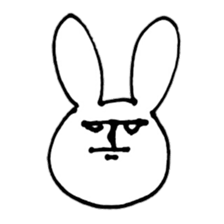 scribble cute rabbit sticker #4544589