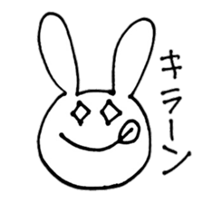 scribble cute rabbit sticker #4544590