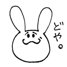 scribble cute rabbit sticker #4544592