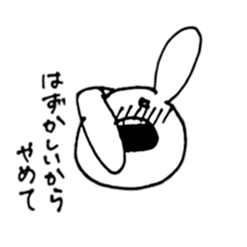 scribble cute rabbit sticker #4544595