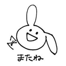 scribble cute rabbit sticker #4544598