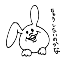 scribble cute rabbit sticker #4544599