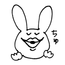 scribble cute rabbit sticker #4544600